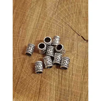 Kovová koncovka na šňůru Ø6 mm barva platina s patinou