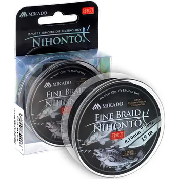 Mikado PLETENÁ ŠŇŮRA - NIHONTO FINE BRAID - 0.23mm/20.2kg/15m - ČERNÁ - 1 cívka