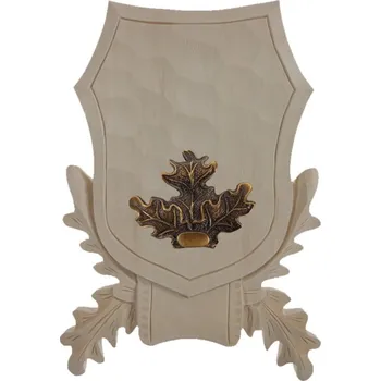 Podložka pod trofej č.105 - přírodní bez povrchové úpravy + litinové krytí zbraní