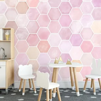 Tapeta Dovido Samolepící tapeta růžový hexagon vzor