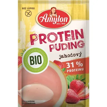 Amylon BIO Pudink proteinový jahodový, bez lepku,45 g