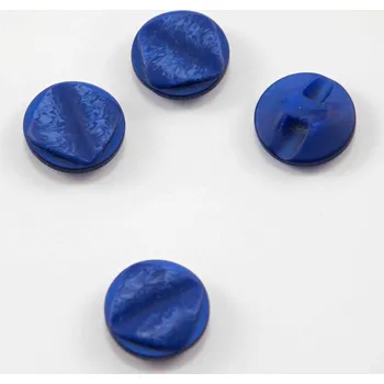 Knoflík Knoflík se spodním přišitím - modrá - průměr 1,5 cm