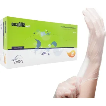 Vyšetřovací rukavice easyCare Rukavice VINYL bez pudru - XL 100ks Velikost: S