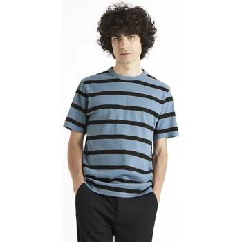 Pánské tričko Celio Pruhované tričko Beboxar - Pánské Celio černá | modrá 1995546