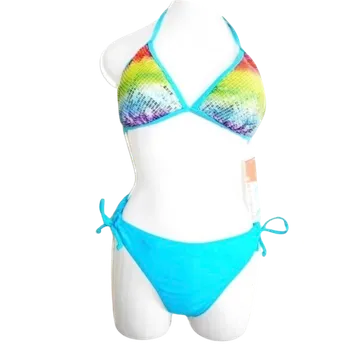 Dámské plavky Fashion In Mocean dámské dvojdílné plavky s flitry modré Velikost: XL