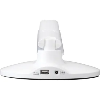 Lampička Aluminor LED stolní lampa Success s hodinami, bílá - Ø nohy 19 cm; délka stínidla 36 cm; délka kabelu 160 cm LED celkem 10 W - Doprava zdarma