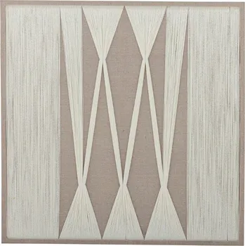 Obraz Béžový bavlněný obraz Bloomingville Didder 80 x 80 cm