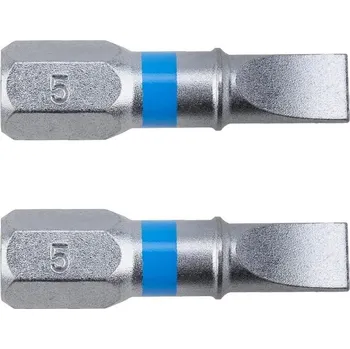 Bit Bit PLOCHÝ - 5mm (BLUE) (65404478) NAREX sada 2 ks v blistru, Flat - plochý 1/4., standardní délka