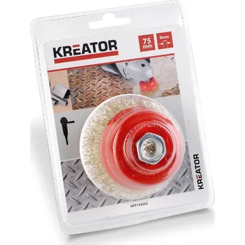 Brusný kartáč Kartáč hrnkový, měděný, M14, Ø 75 mm, Kreator KRT150202