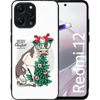 Vánoční dekorace VSECHNONAMOBIL 84081 MY ART Kryt s vánočním designem Xiaomi Redmi 12 MERRY CHRISTMAS (074)