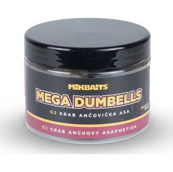 Boilies MIKBAITS Gangster Mega Dumbells 500ml - G2 Krab Ančovička Asa 24x30mm