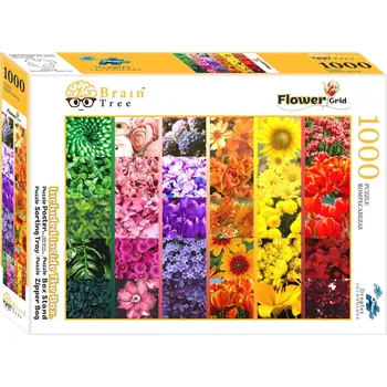 Puzzle Puzzle BRAIN TREE Květinová mřížka 1000 dílků