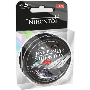 Pletená Šňůra Mikado Nihonto Fine Braid Black 15m 0,30mm/29,6kg
