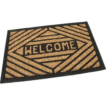 Rohožka Kokosová čisticí venkovní vstupní rohož FLOMA Welcome - Rectangle - délka 40 cm, šířka 60 cm, výška 0,8 cm (89897036) FLOMAT