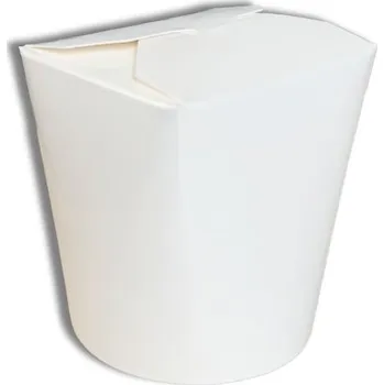 Jednorázové nádobí VIBAL Box na nudle bílý kulatý 750ml 50ks x 10bal