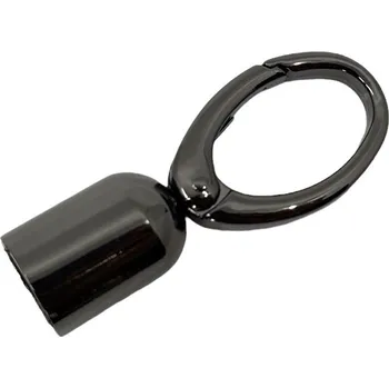 karabina Oválná koncová karabina - černá