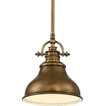 QUOIZEL Závěsné světlo Emery 1 zdroj mosaz Ø 20,3 cm mosaz zvětralá 1 x 60 W - Doprava zdarma