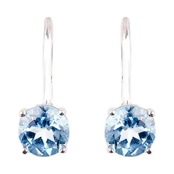 Náušnice topaz - stříbrné náušnice (2137-4T) povrchová úprava: rhodiované