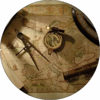 Jedlá dekorace na dort Jedlý papír mapa světa, kompas 19,5 cm