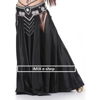 Dámská sukně Saténová sukně HASSIBA s hedvábným povrchem a se dvěma rozparky Černá