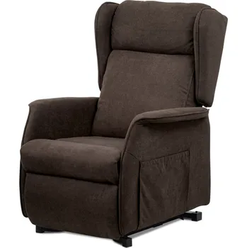 Křeslo Relaxační TV křeslo ušák MILO látka hnědá