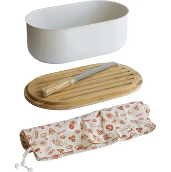 chlebník Chlebník NBA150 36 cm, bílá, kov, Pebbly