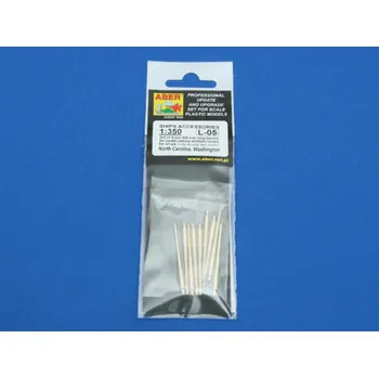 Plastikový model Aber Models 1/350 Set of 9 pcs 406 mm long barrels North Carolina