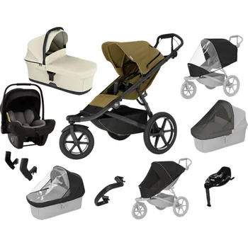 Přeprava dětí Luxusní set Thule Urban Glide 3 Nutria green + korba Soft Beige + pláštěnka + moskytiéra + madlo + pláštěnka + moskytiéra + PIPA™ next caviar Autorizovaný prodejce