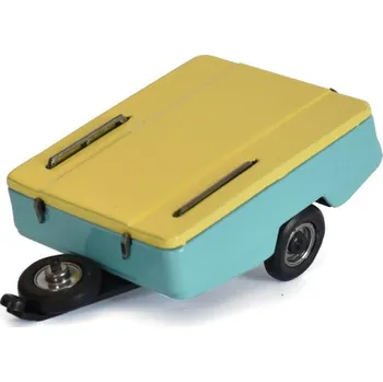 autíčko Přívěs-stan SKIF žlutý / tyrkysový 1:43 - Agat Přívěs SKIF - příslušenství