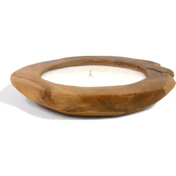 Svíčka Dekorační svíčka v misce Joy, ø 40 cm, přírodní, bílá 53000008701