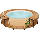 vidaXL Marketos Obruba k vířivce 273 x 53 cm masivní akáciové dřevo