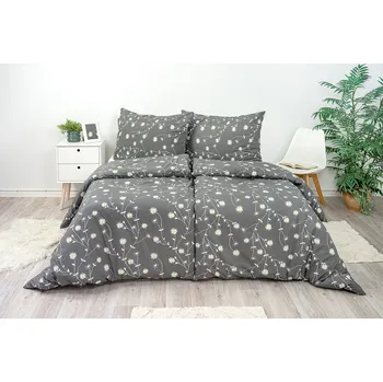 Povlečení Stanex Ložní povlečení bavlněné kopretiny (LS294) rozměr: 90 x 70 cm, Zapínání: Knoflíkové