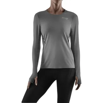 Dámské tričko CEP Běžecké tričko s dlouhým rukávem Dámské Velikost: S, Barvy: grey