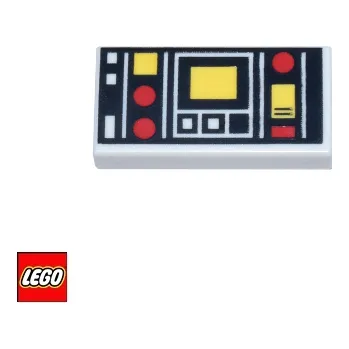 Stavebnice LEGO LEGO® Potištěné dílky LEGO Řídící Panel, SPACE 1x2 Potištěná Dlaždice 3069pb0785