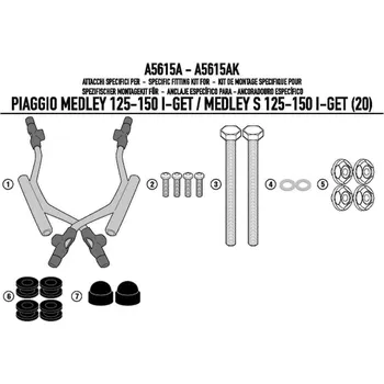 Zavazadlo na motocykl KAPPA WINDOW MOUNT 7057AK PIAGGIO Medley 125-150 i get / S (20)