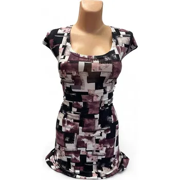 Dámská tunika Halenka BOŽIDARA, Barva Jako na obrázku, Velikost XXL 48, Materiál 96% Viskoza 4% Lycra