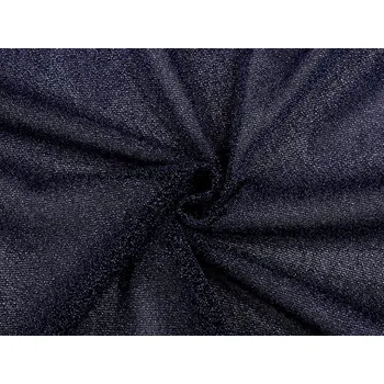 Úplet s lurexem jemný METRÁŽ - 6 modrá tmavá