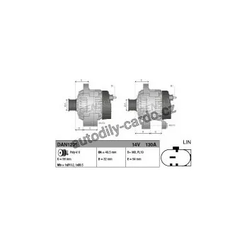 Autoelektrika Alternátor DENSO (DE DAN1201)