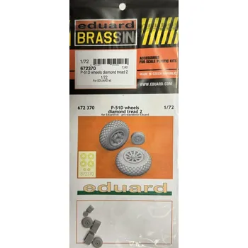 Plastikový model BRASSIN 1/72 P-51D wheels diamond tread 2 (EDU)