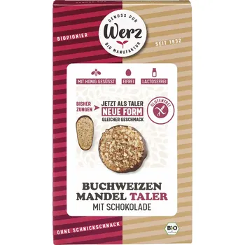 Bonbon Werz Pohankové mandlové sušenky s čokoládou 150 g bio