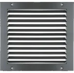 Dalap GMASs 350x350 hranatá hliníková větrací mřížka s nastavitelnou žaluzií, šedá