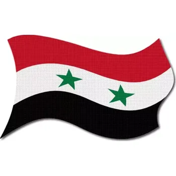 Vlajka Pelisport Syrská vlajka vlající tištěná