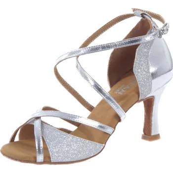 Dámské lodičky taneční boty Botan BL-49 stříbrná Velikost: 38,5