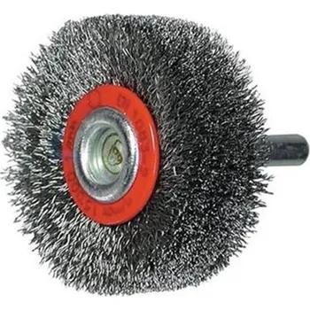 Drátěný kartáč Osborn 0002506141 - Kartáč drátěný kotoučový pr. 70 mm, šíře 11 mm, stopka pr. 6 mm, zvlněný ocelový drát pr. 0,20 mm, Superior