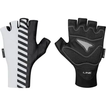 Cyklistické rukavice FORCE Letní krátkoprsté rukavice FORCE LINE bez zapínání, bílo-černé - XL