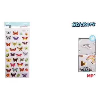 Set školních potřeb Naklejki 3D motyle