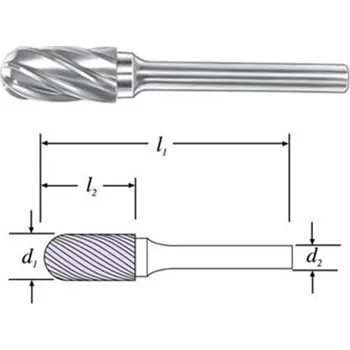 Fréza SGS 29034 (SC-7MNF) - Fréza technická SC-7MNF válcová s rádiusem pr. 19x25mm, stopka 8mm