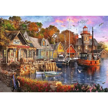 Puzzle Puzzle TREFL premium plus tea time – přístav u moře (1000 dílků)