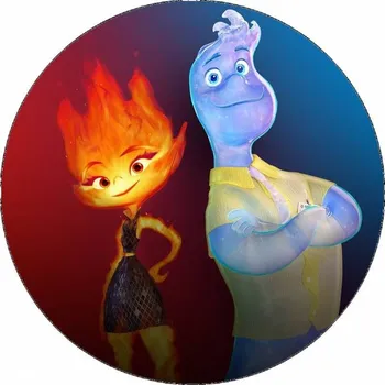 Jedlá dekorace na dort Jedlý papír Mezi živly Ember a Wade 19,5 cm