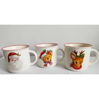 Vánoční dekorace DANAPO 3 dílná sada vánočních hrnků (Santa Claus, medvídek,..)